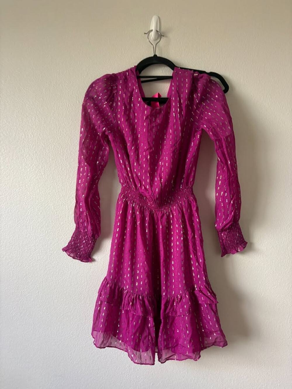 Lilly Pulitzer Dotti Silk Dress - Bordeaux Berry Metallic - Size 0 - NWT